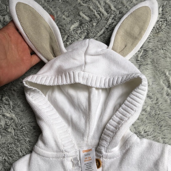 Peter rabbit white cardigan bunny sweater 18-24 m - Picture 4 of 6